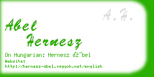 abel hernesz business card